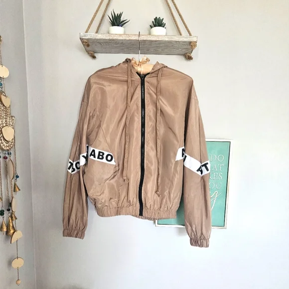 Beige Hooded Jacket - Picture 3 of 7